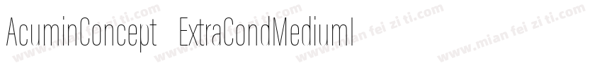 AcuminConcept ExtraCondMediumItalic字体转换